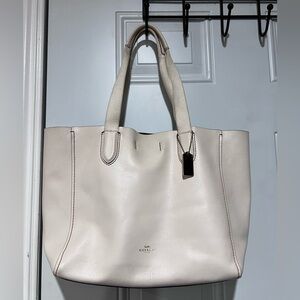 Coach Off-White Leather Tote